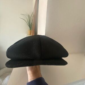 Keimuot Men’s Black Newsboy Cap wool viscose